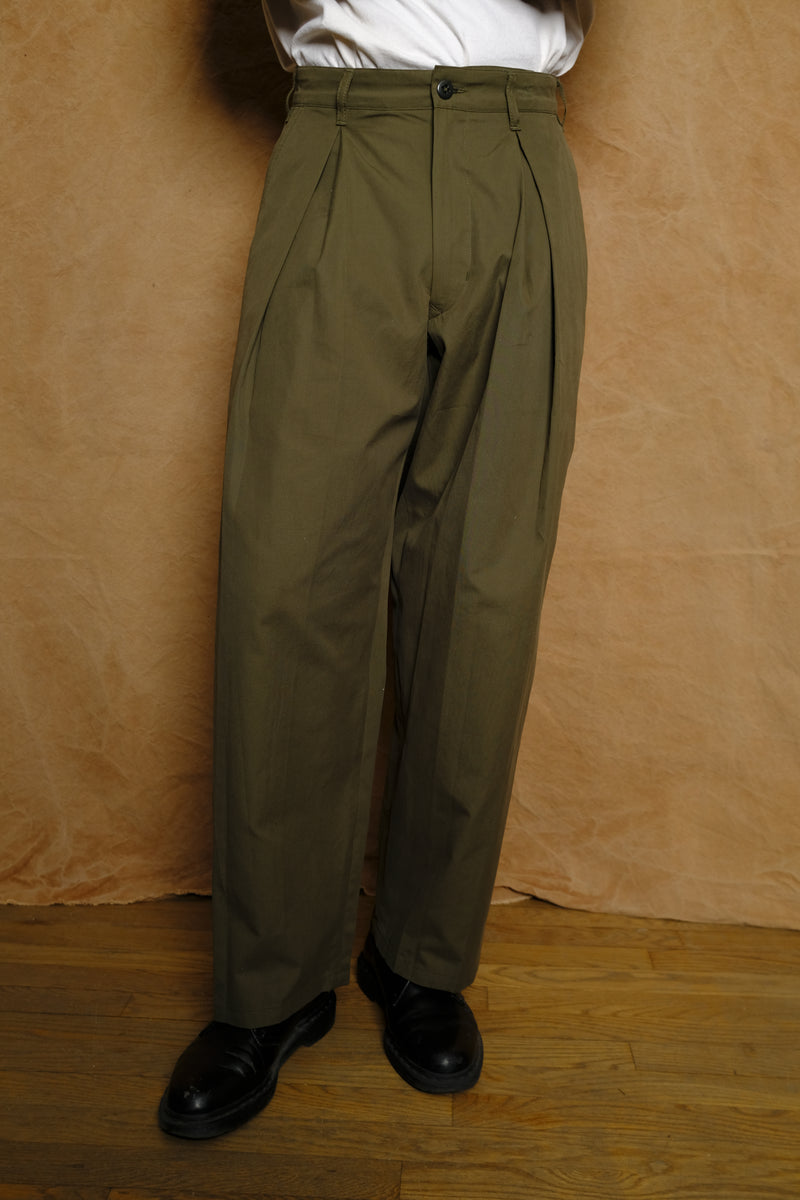 ekusy pant in vancloth oxford olive