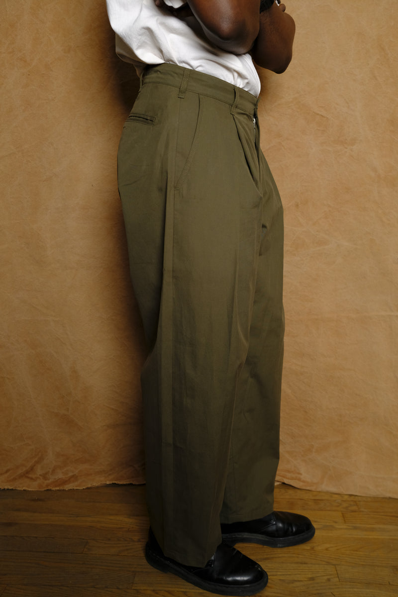 ekusy pant in vancloth oxford olive