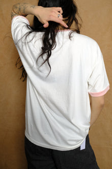 ringer tee in pale pink