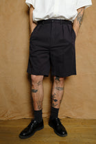 organic cotton tencel chino shorts in navy