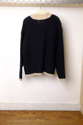 Dark Navy Granny Zip Up Cardigan