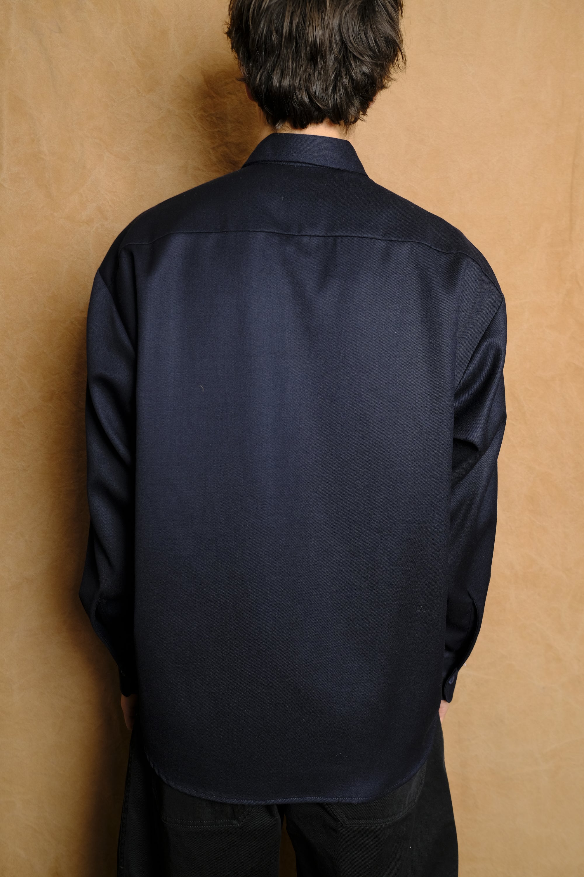 david kelly shirt in gabardine wool