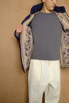 fuzzy wuzzy harvest moon jacket in navy