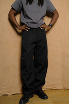 tae pant in black jacquard