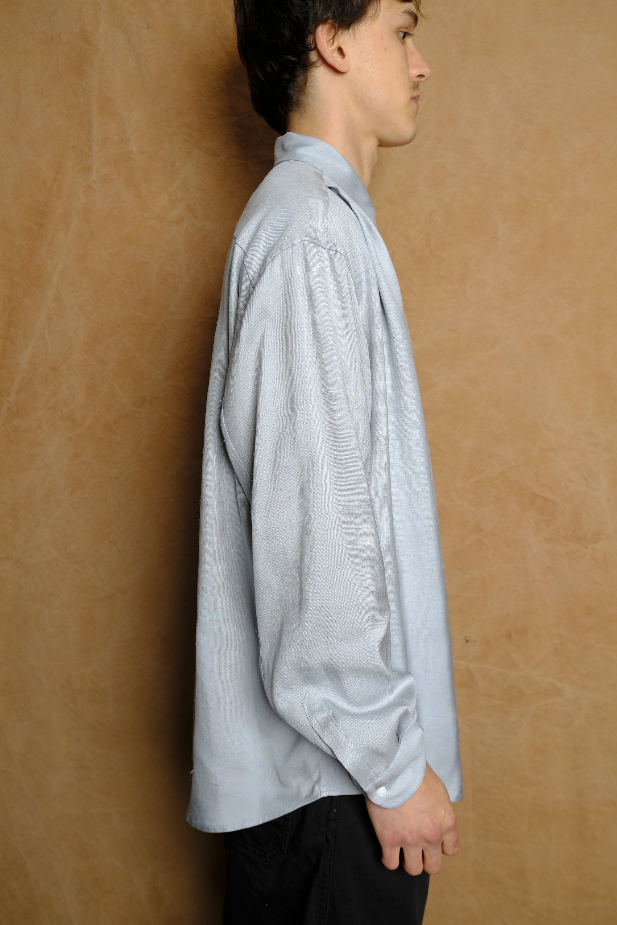 harlem shirt in silk dupioni