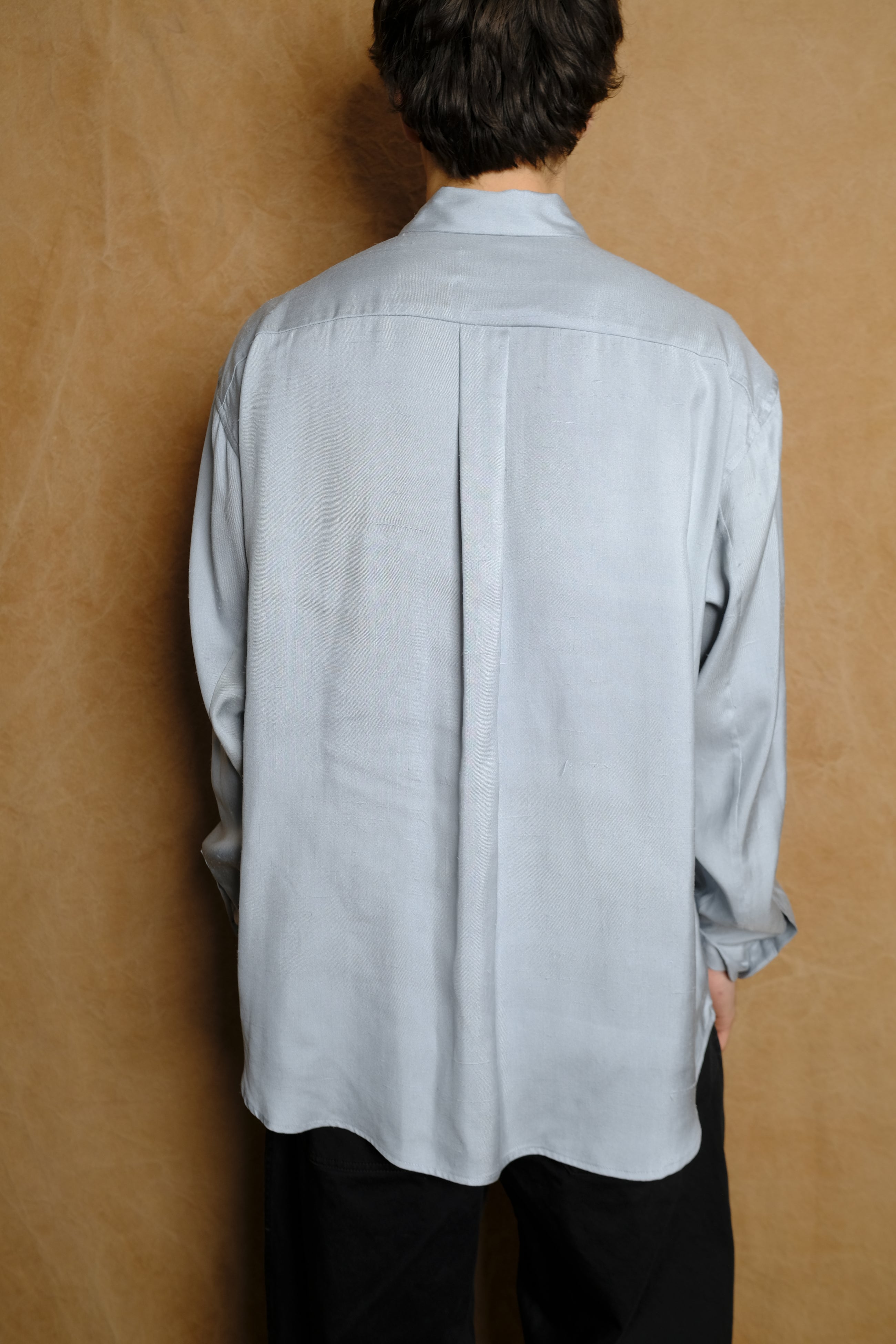 harlem shirt in silk dupioni