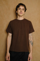 on the farm raw hem tee in cocoa