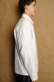 cotton nylon french shirt in ivory