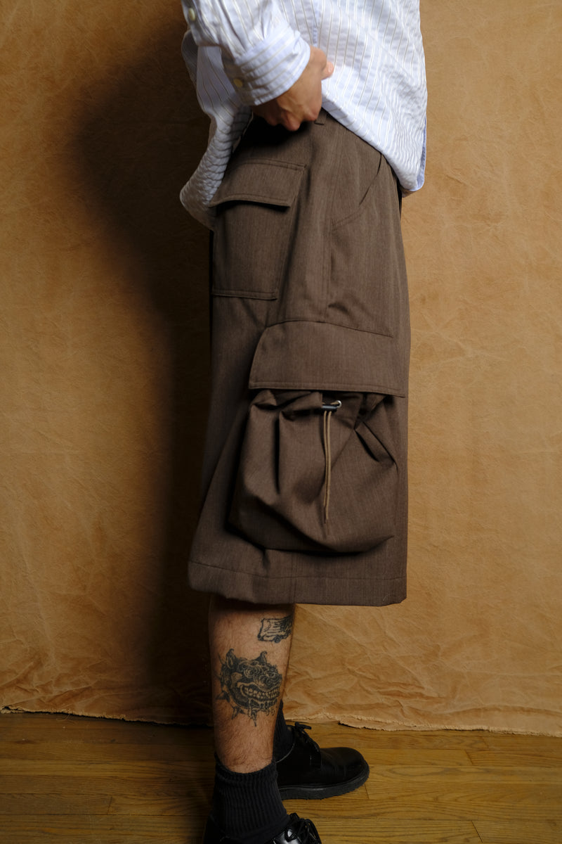 kinchaku wool trunks in brown