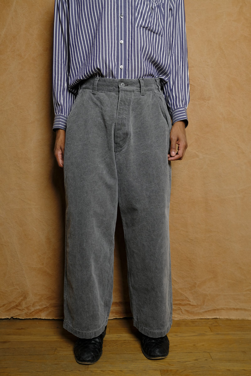 fresh man duck wide pants in gray