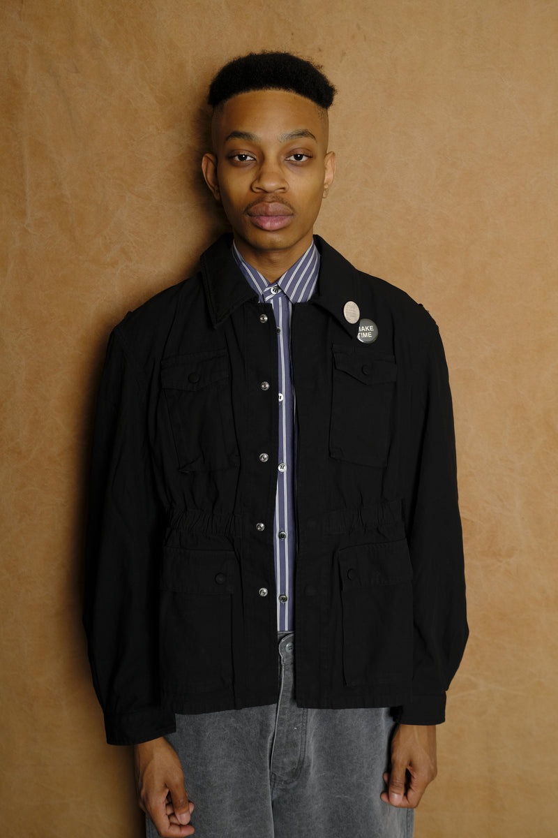 foreman military jacket in black