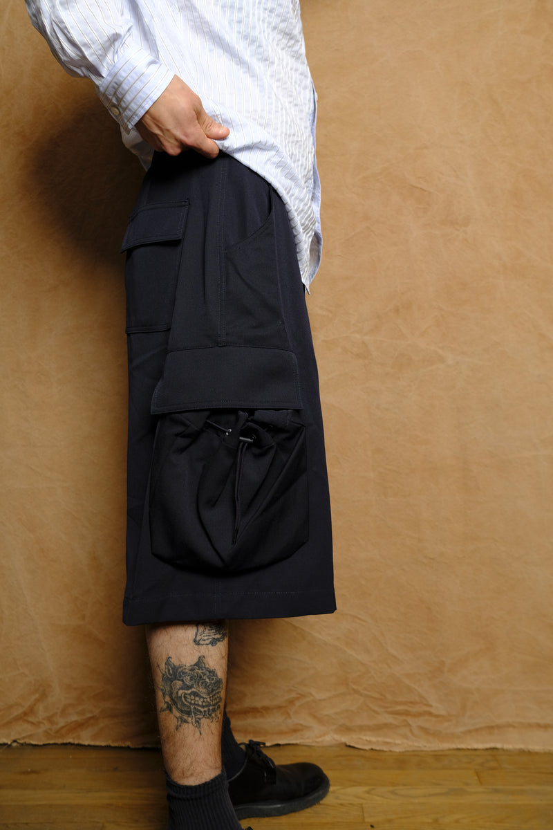 kinchaku wool trunks in navy