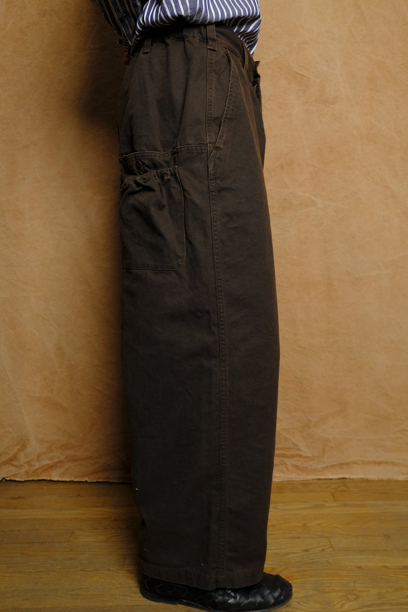 fresh man duck wide pants in brown