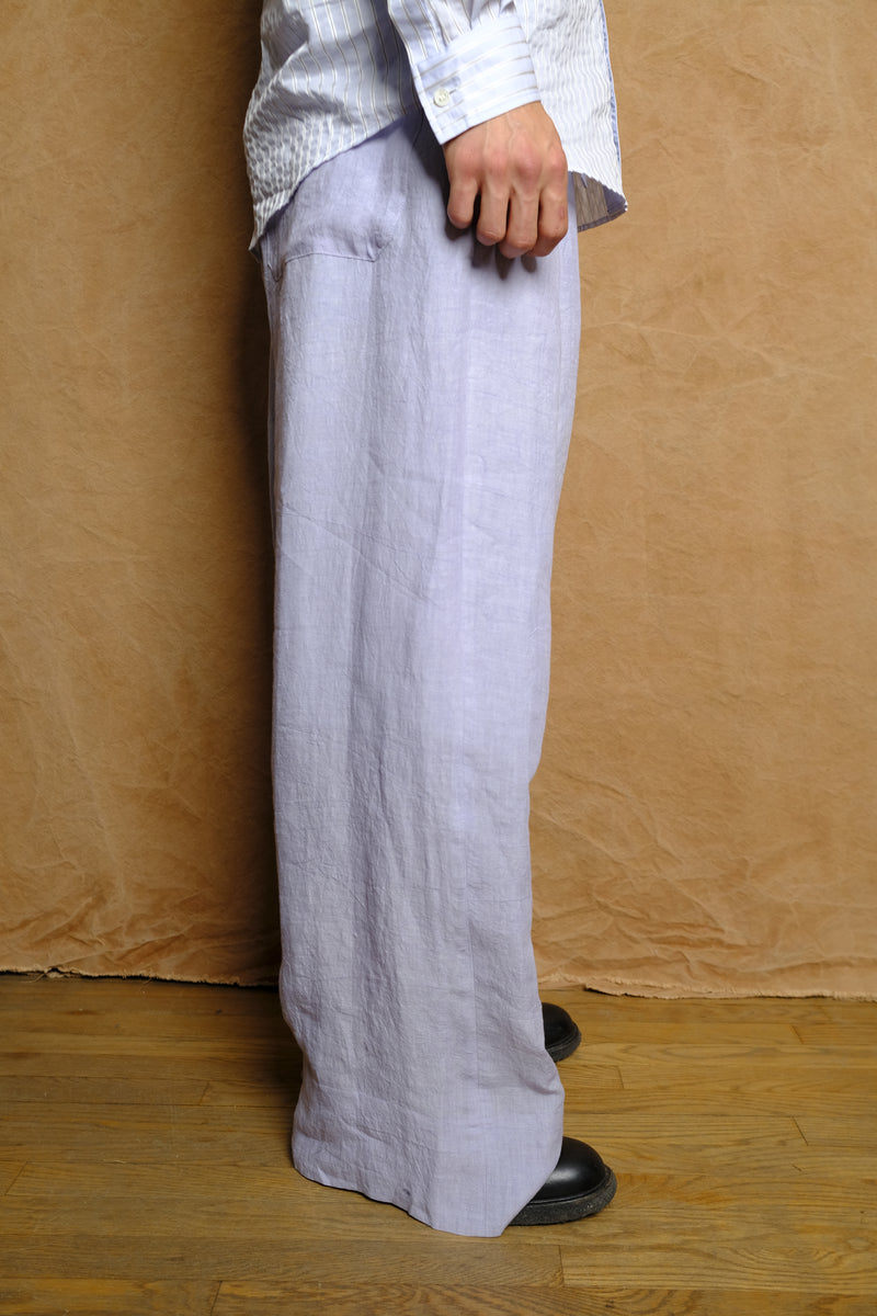 judo trousers in purple linen