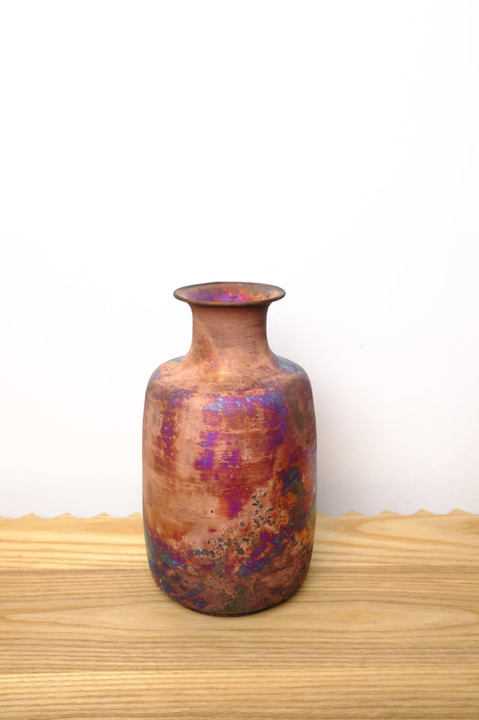 patagonian hand molded copper vase - large