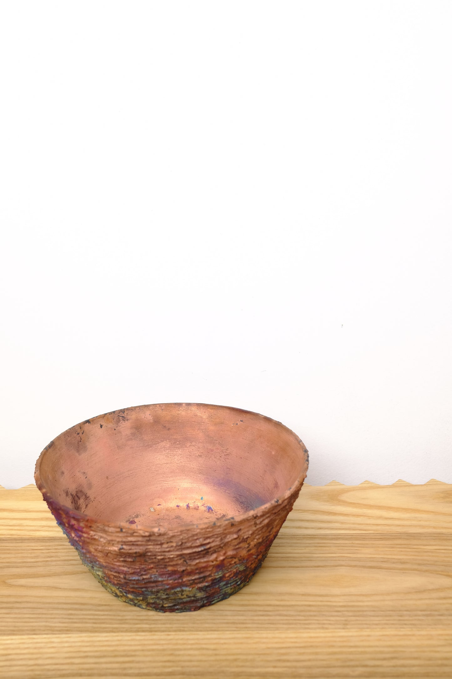 patagonian hand molded copper bowl