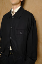 bubble hem blouson in charcoal grey