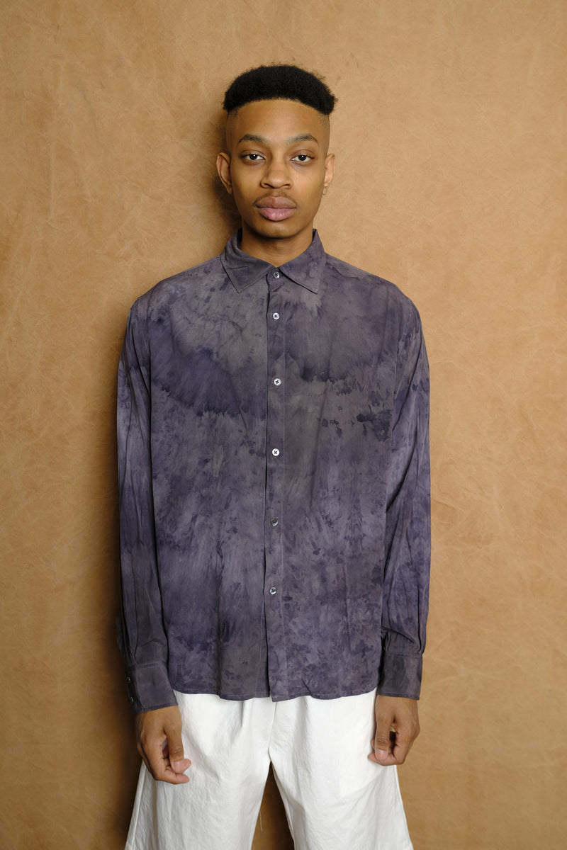 beck shirt in dyed silk