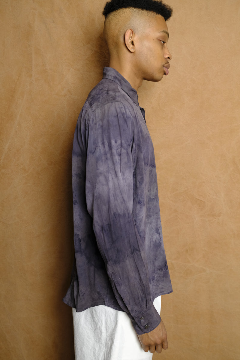 beck shirt in dyed silk
