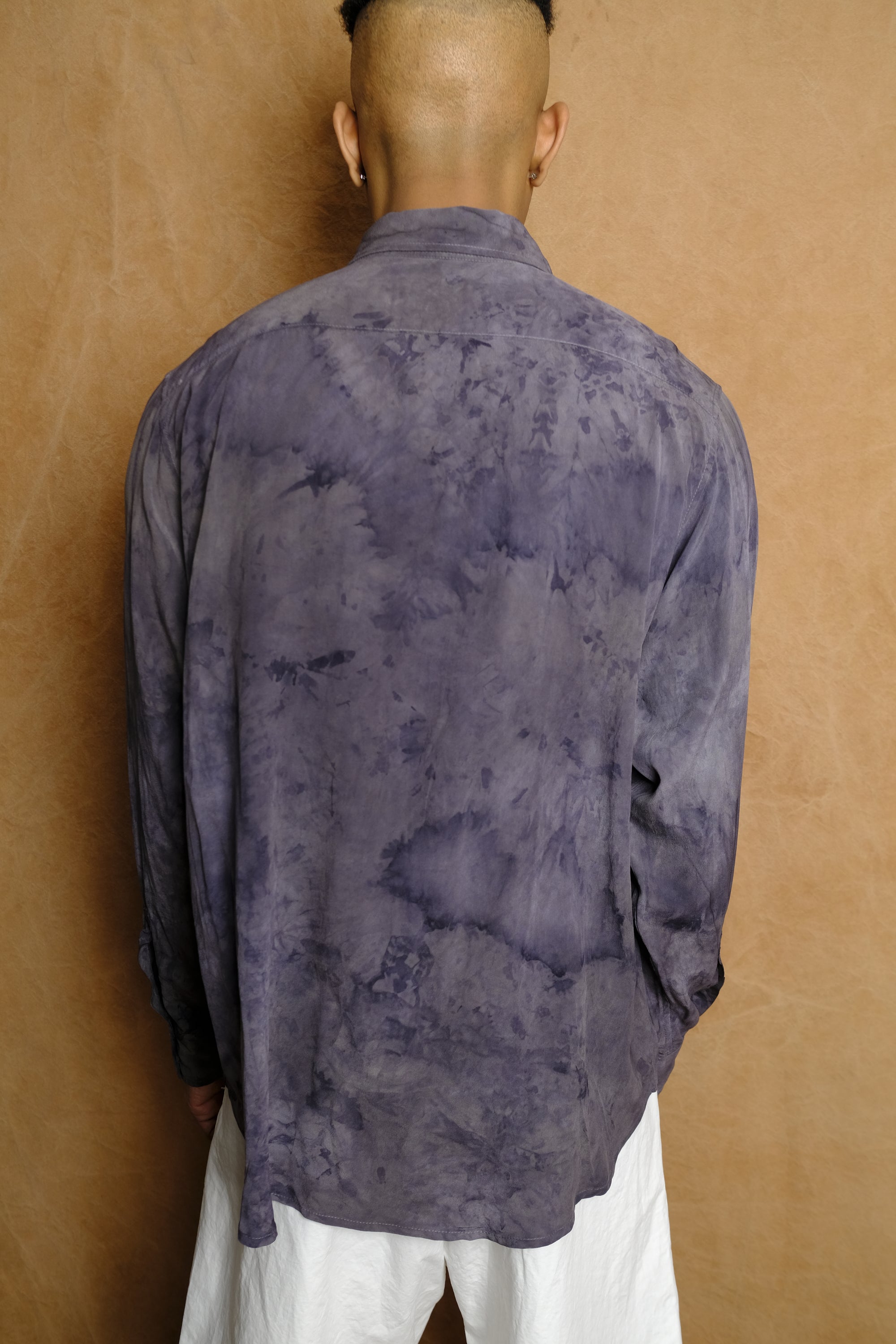 beck shirt in dyed silk