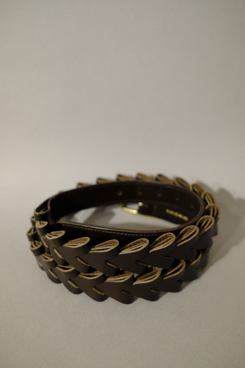 construct belt in brown
