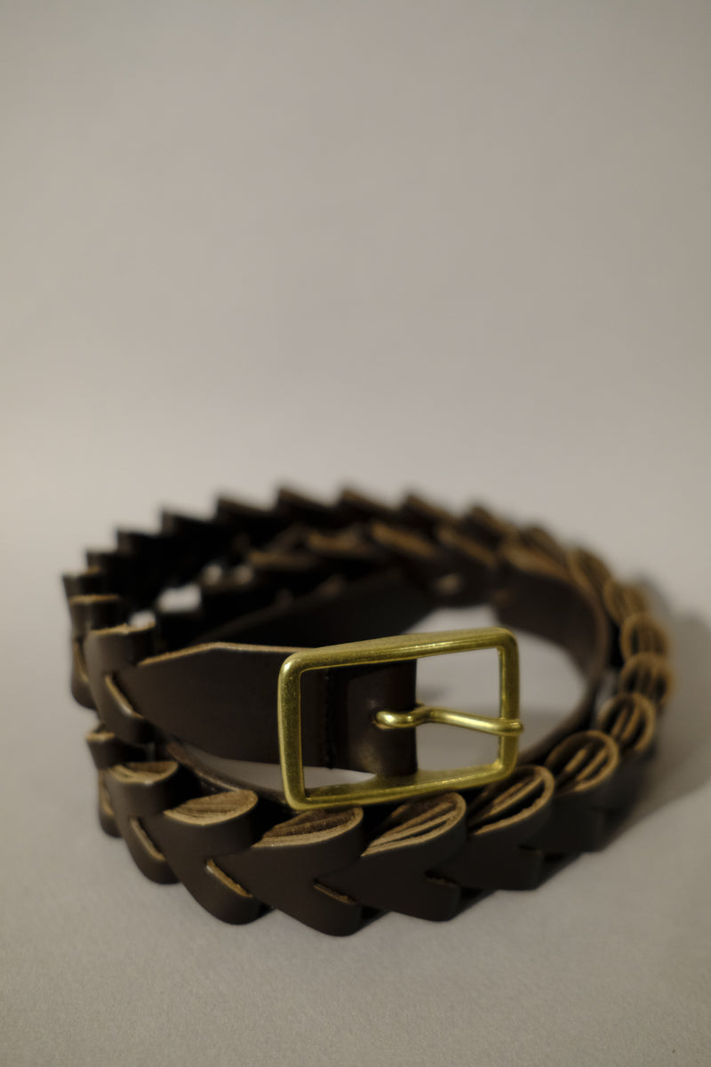 construct belt in brown