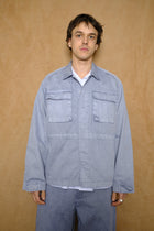 organic chino utility shirt in nasukon