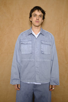 organic chino utility shirt in nasukon