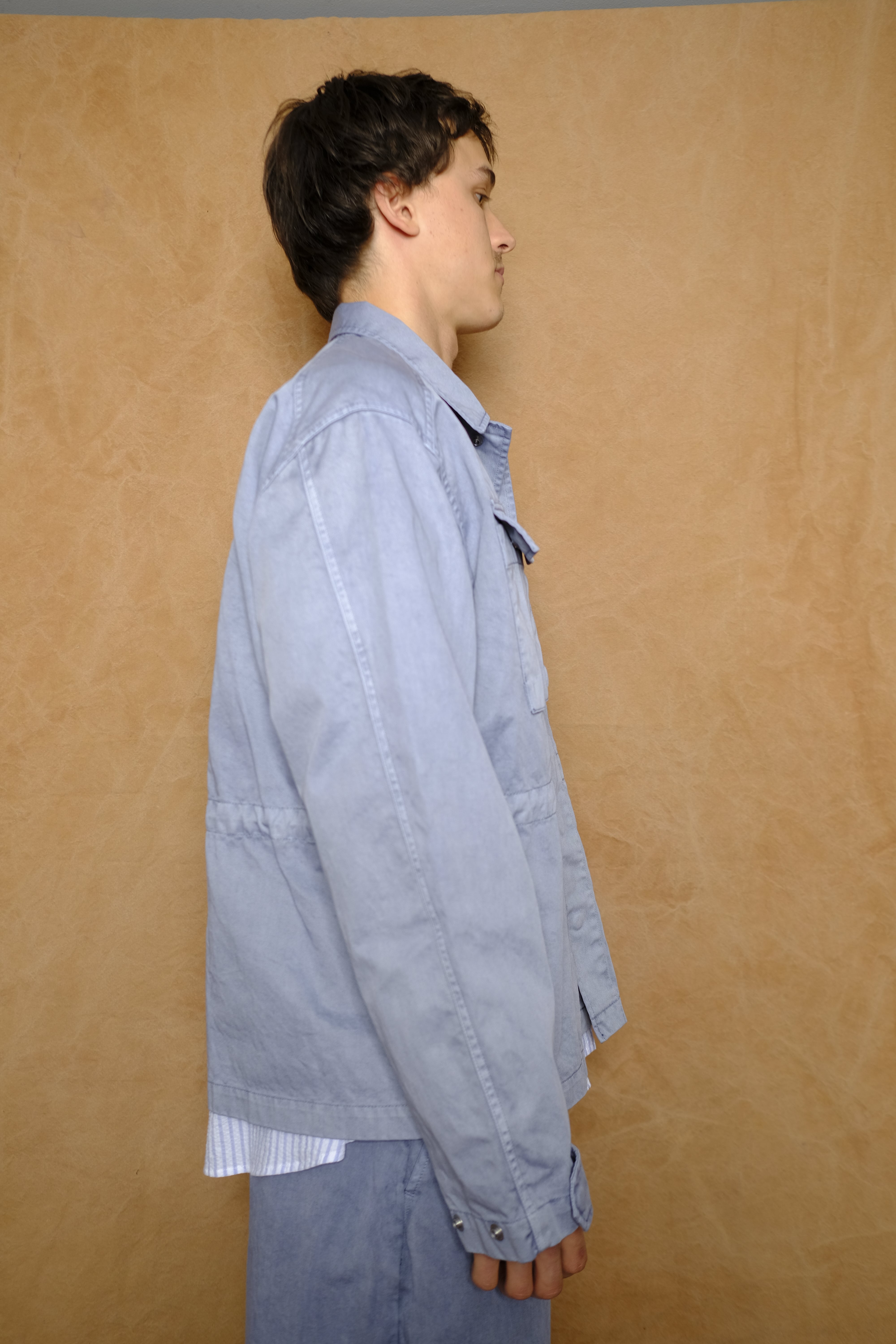 URU ・ブルゾン.ジャケットCOTTON FLIGHT 18SUJ09 URU / ウル | COTTON GABARDINE / FLY FRONT BLOUSON - S.Green | 通販