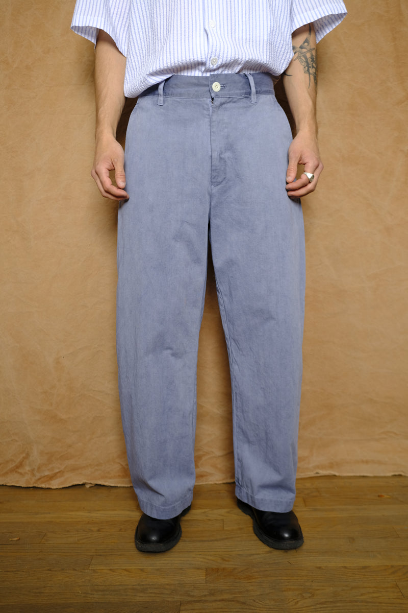 organic chino wide pants in nasukon