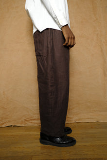 studio pant in ink & tobacco plaid
