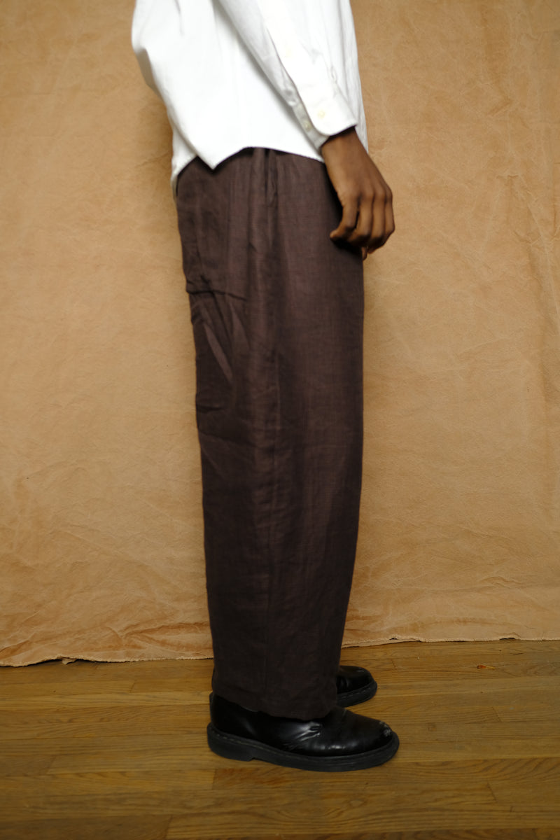 studio pant in ink & tobacco plaid