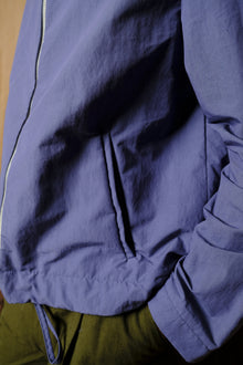zip up jacket in violet linen