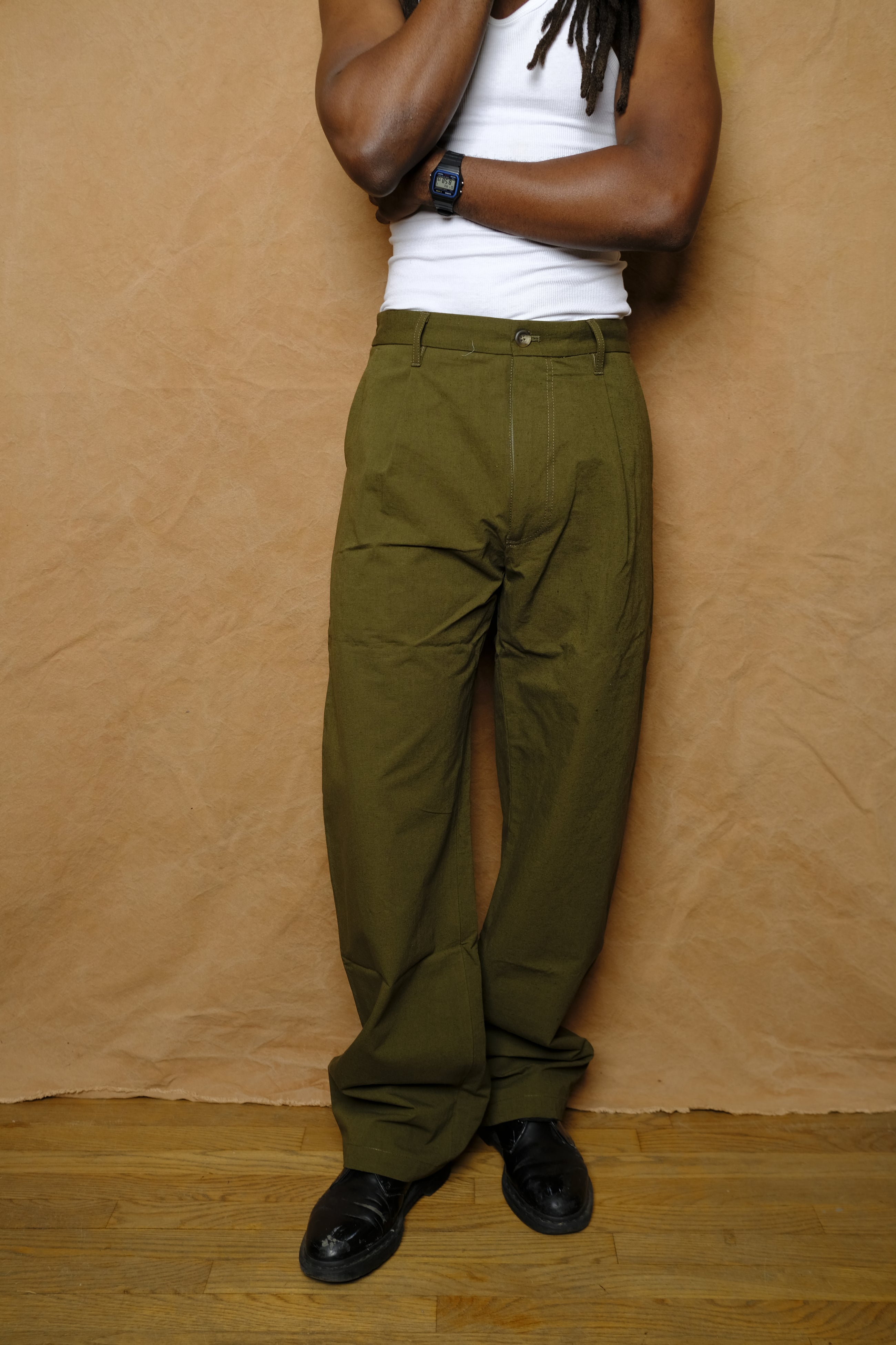 curve trouser in olive