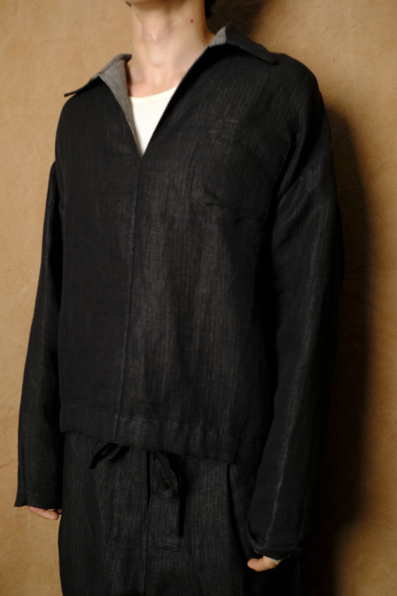50/50 smock pullover in black