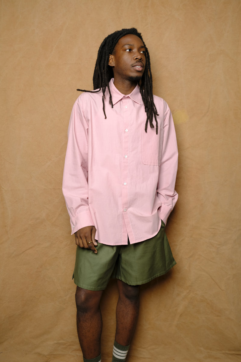 office shirt in bubblegum pink typewriter