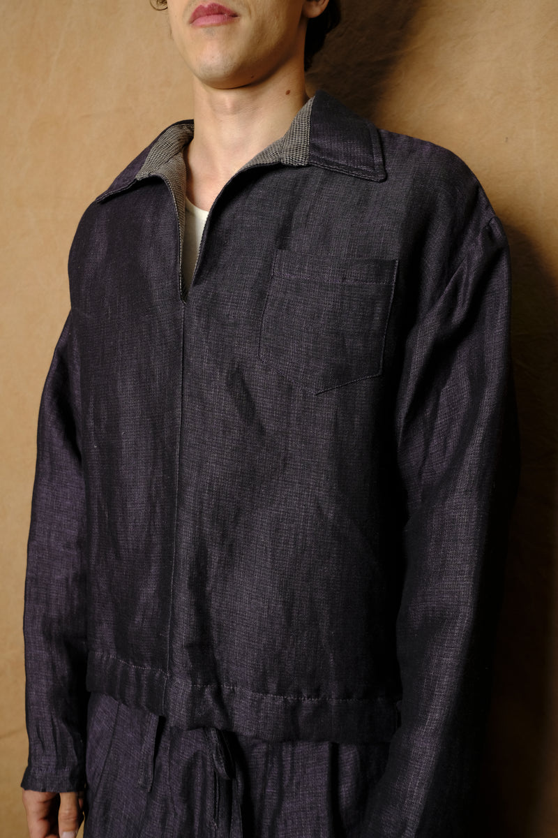 50/50 smock pullover in purple