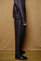50/50 belted trouser in purple