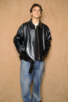 single riders jacket in black