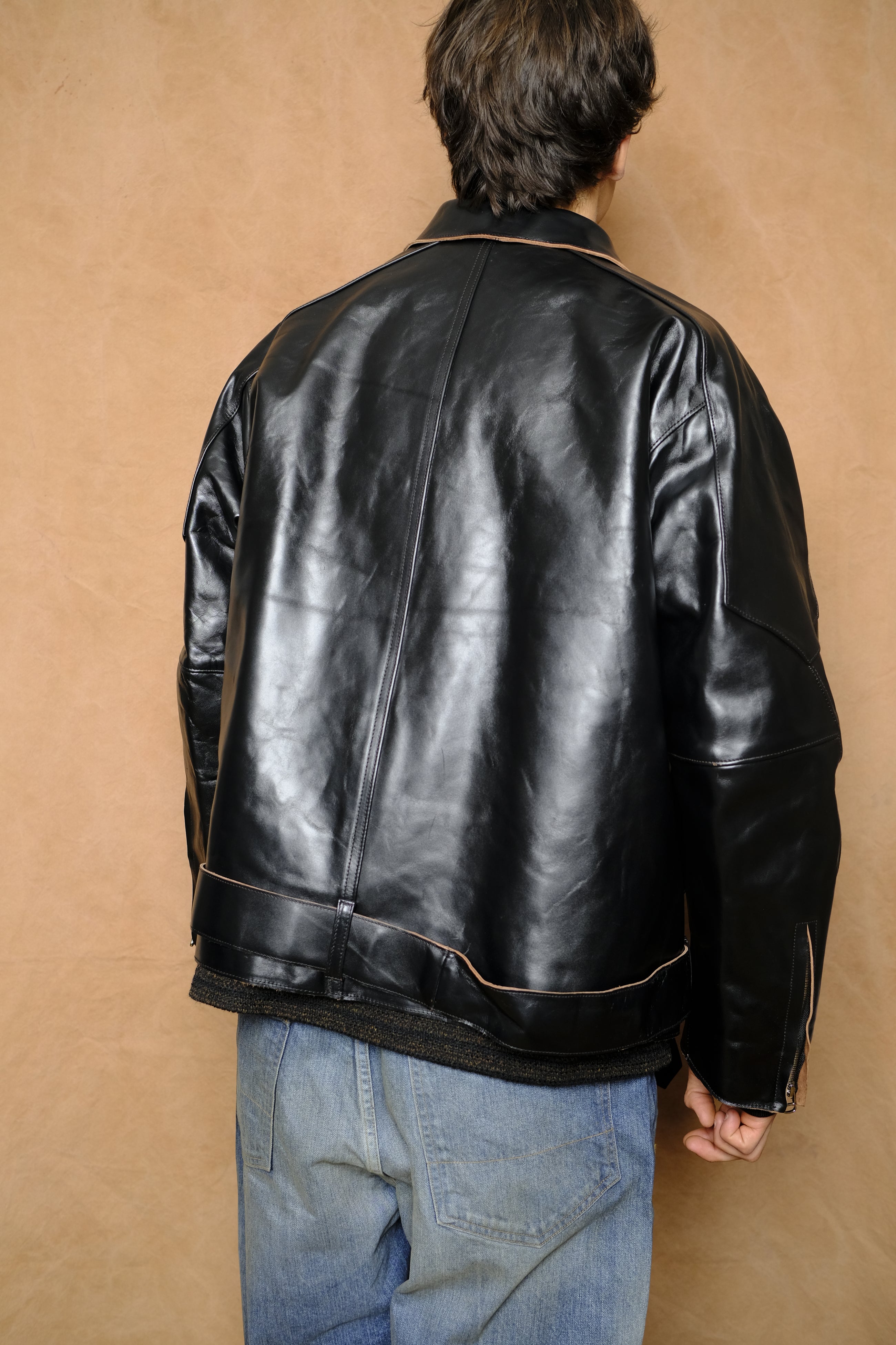 single riders jacket in black