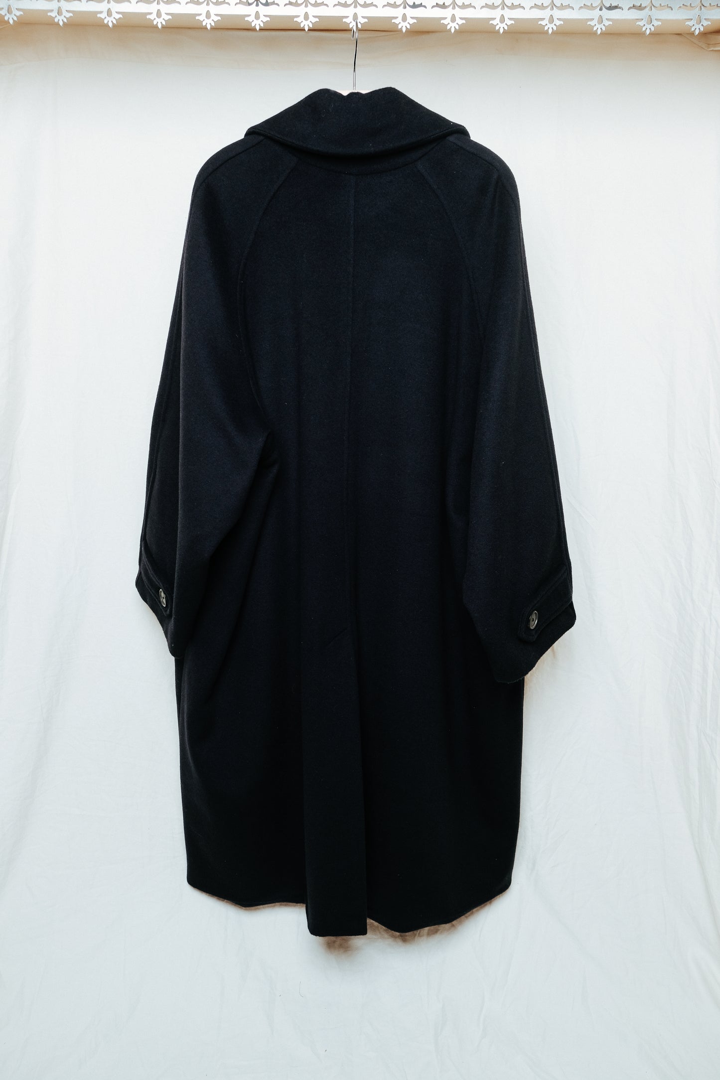 grandma sylvia overcoat in navy cashmere