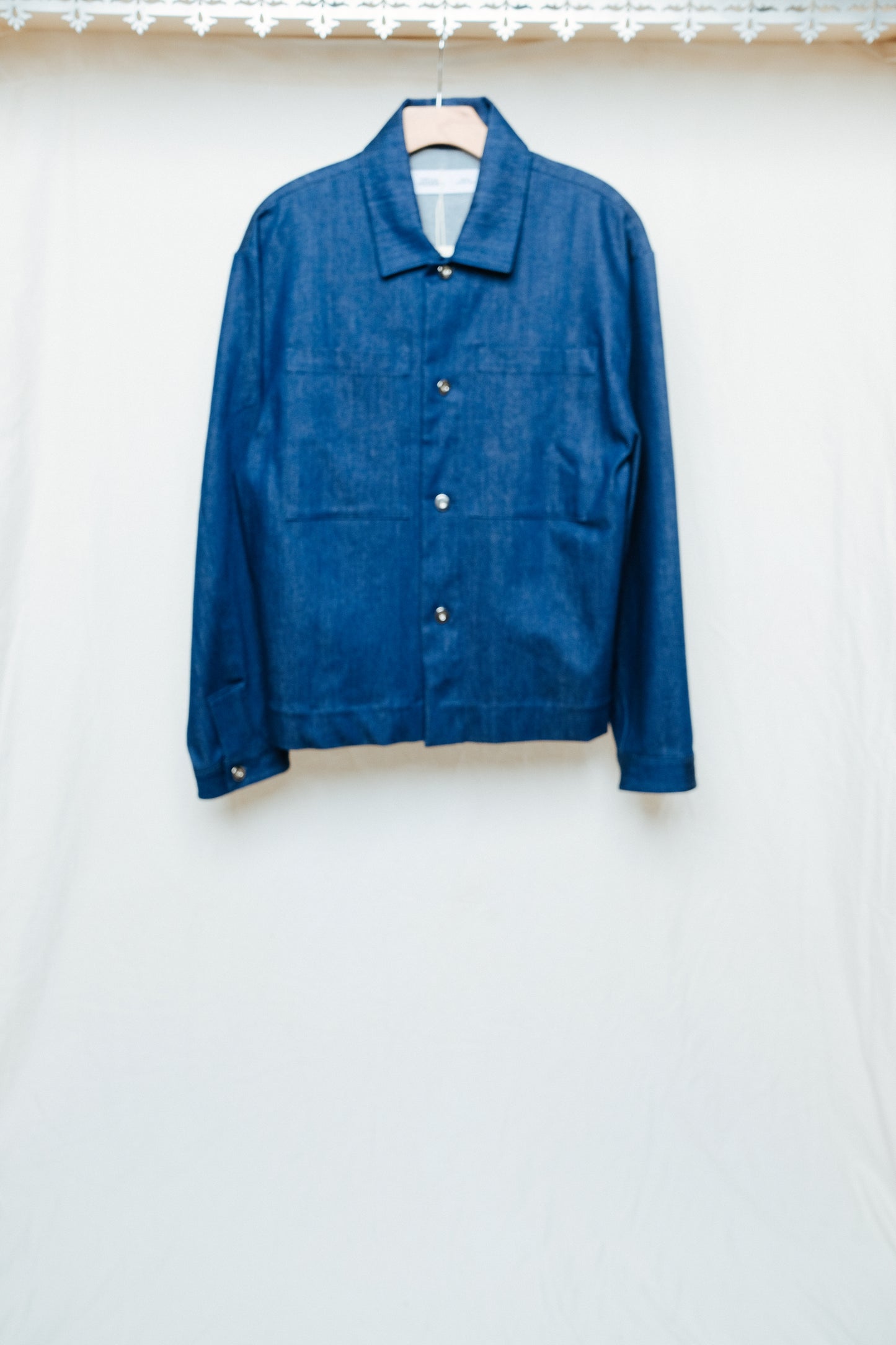 cafe jacket in blue denim