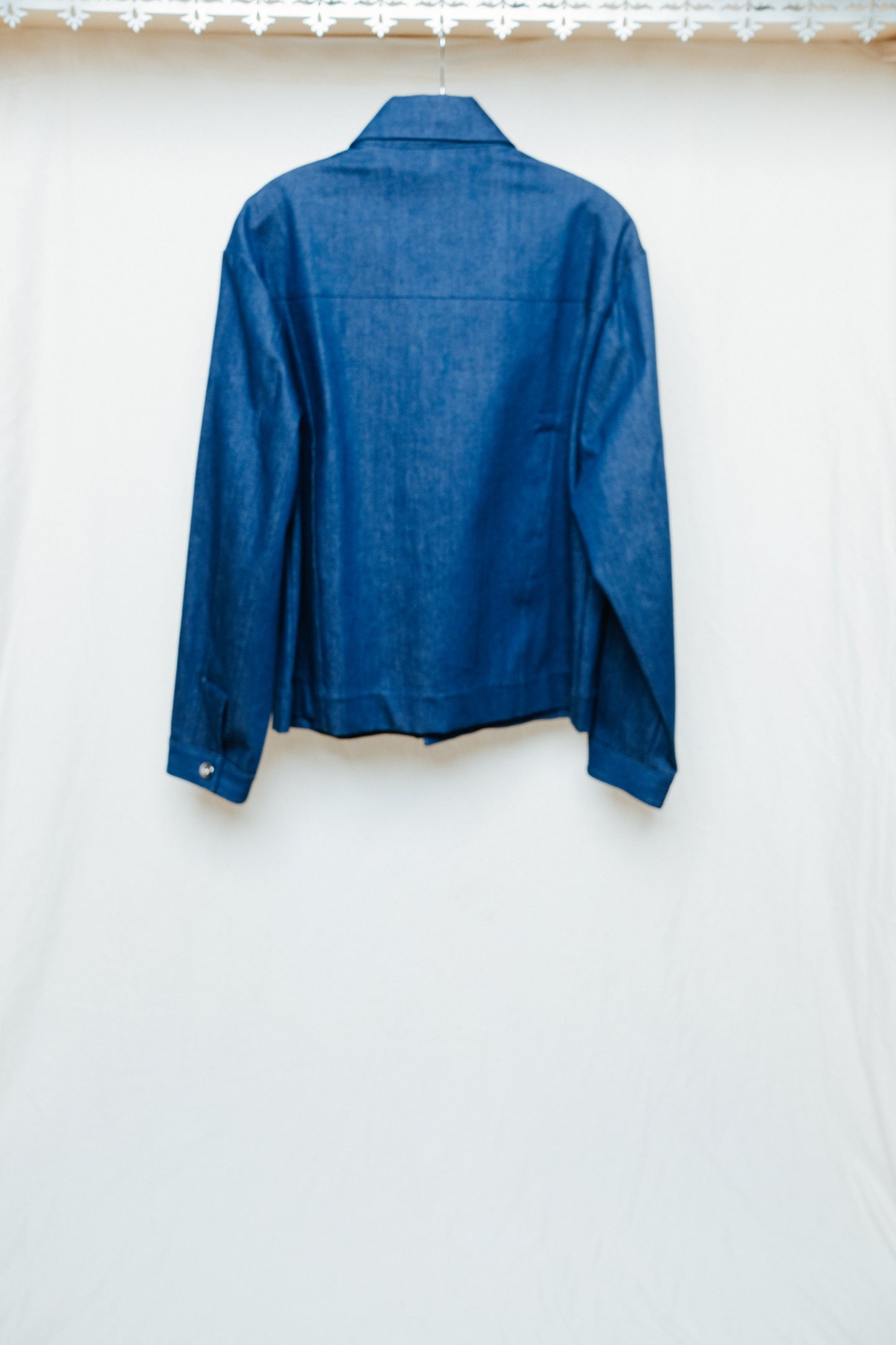 cafe jacket in blue denim