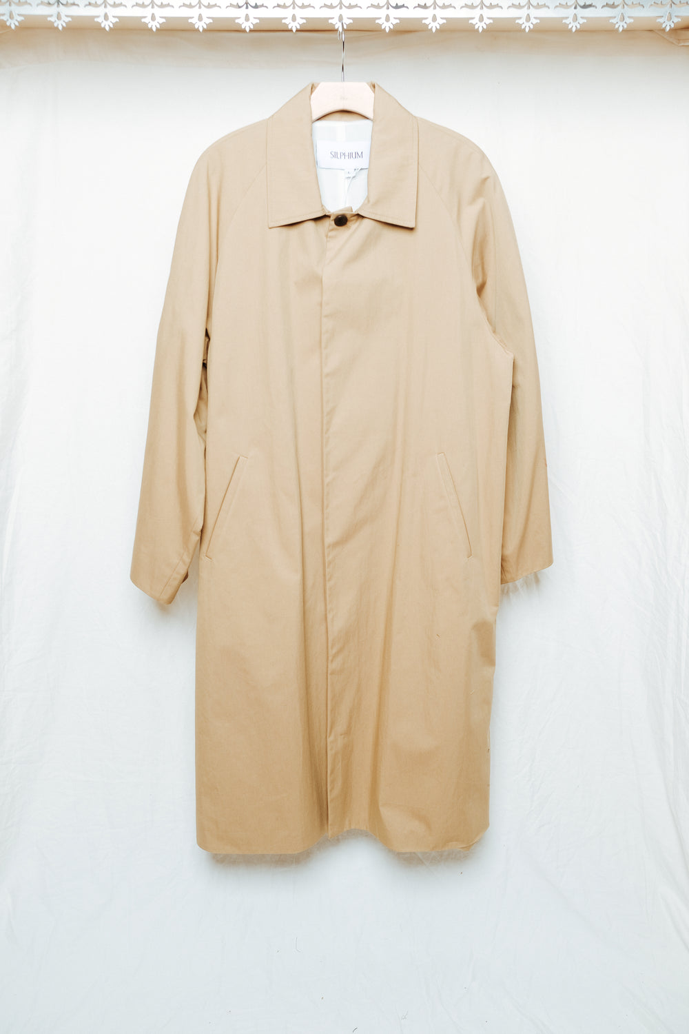 car coat in khaki