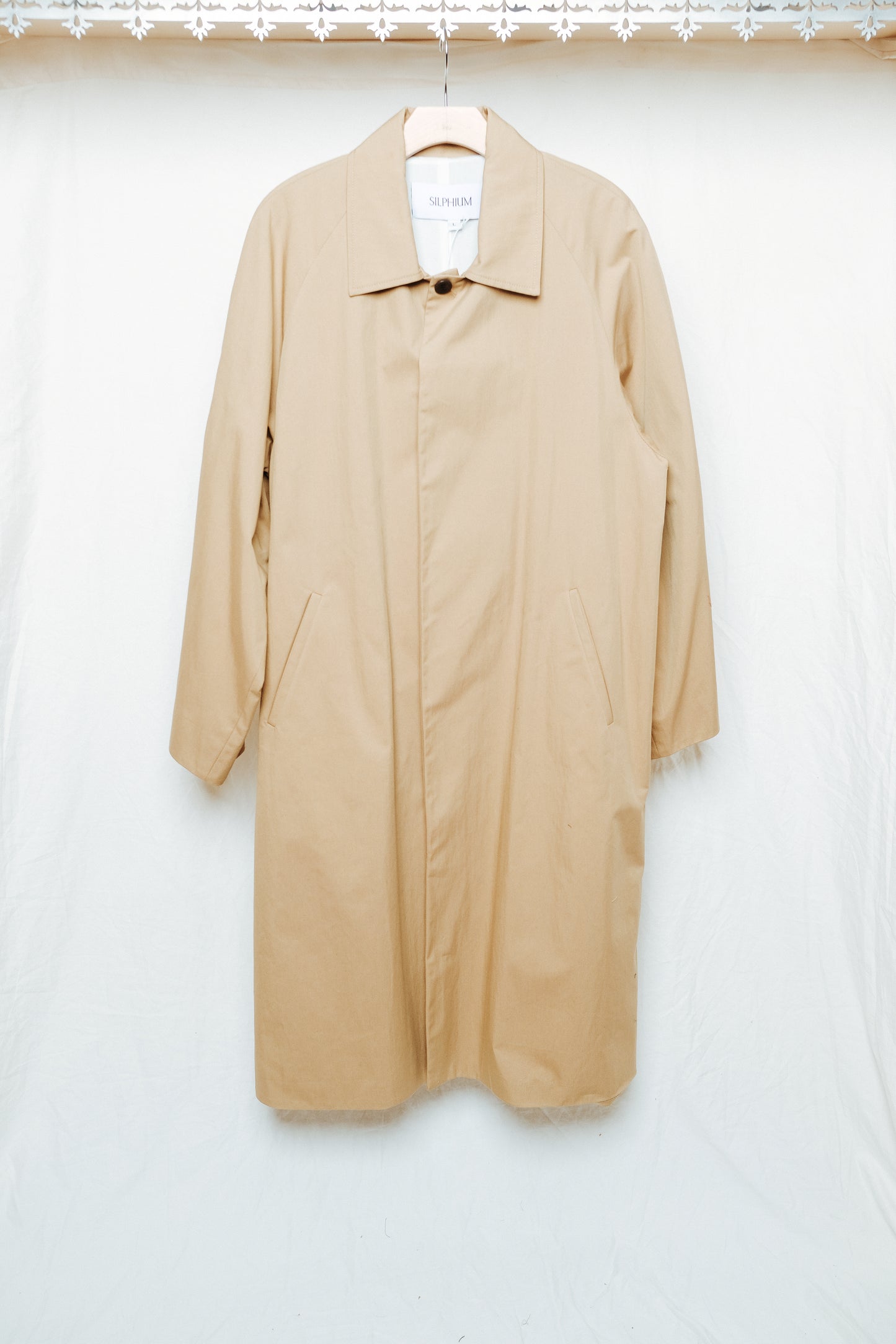 car coat in khaki