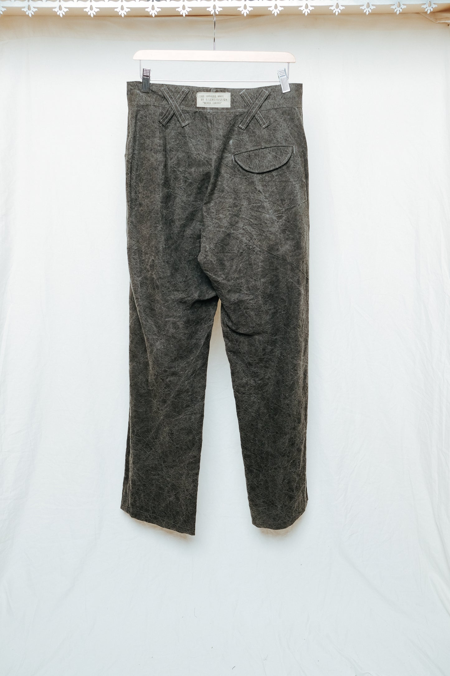 double pleated trousers in washi paper linen