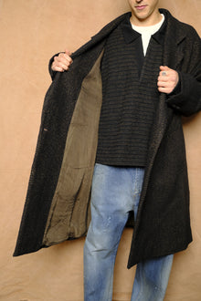 chester coat in brown/black