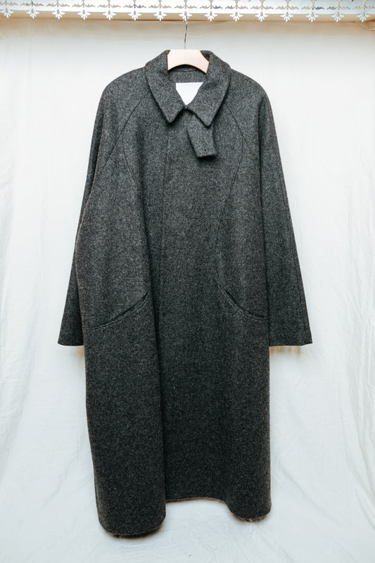 takeshi coat in charcoal