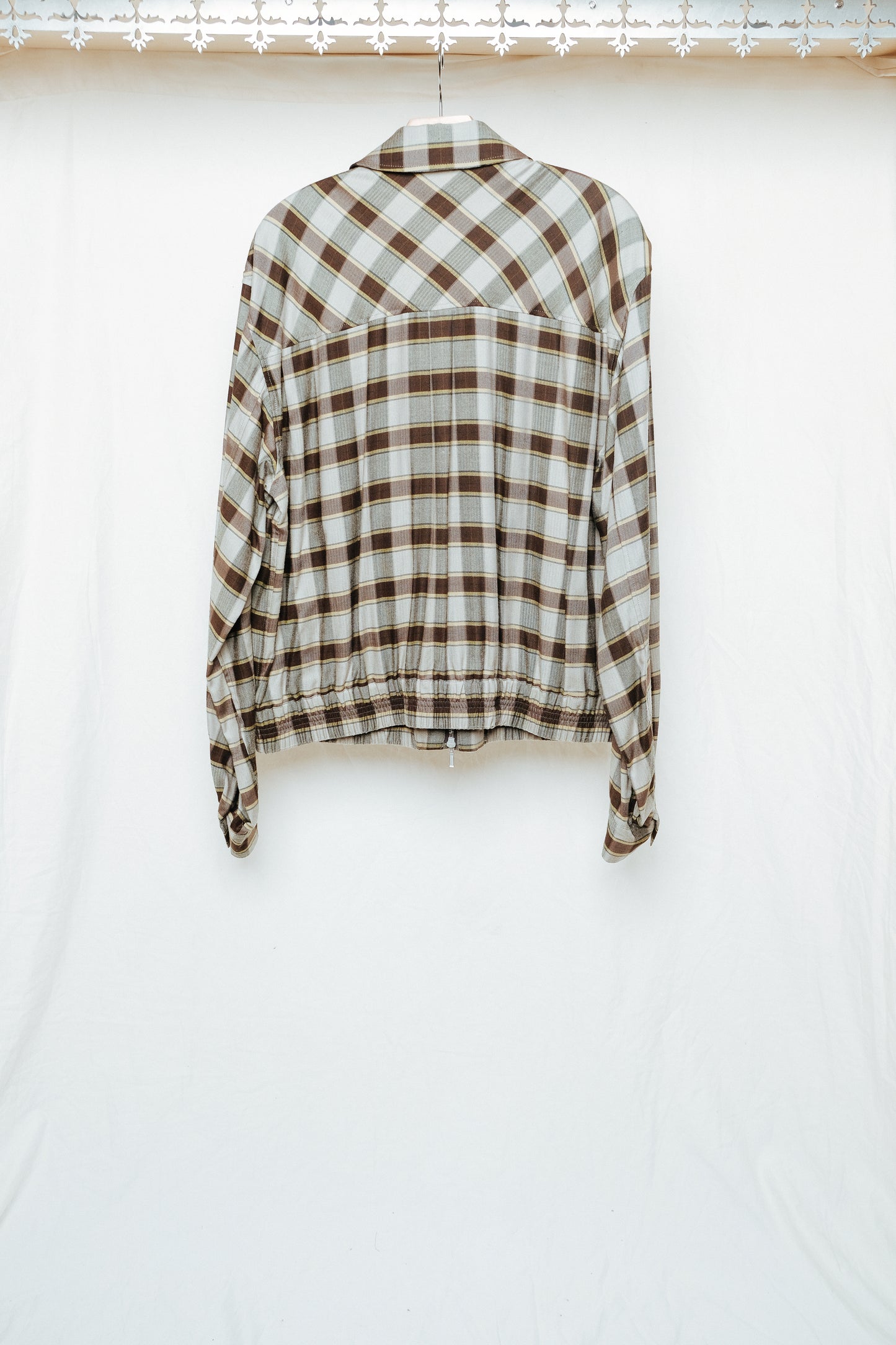 herringbone weave check jacket