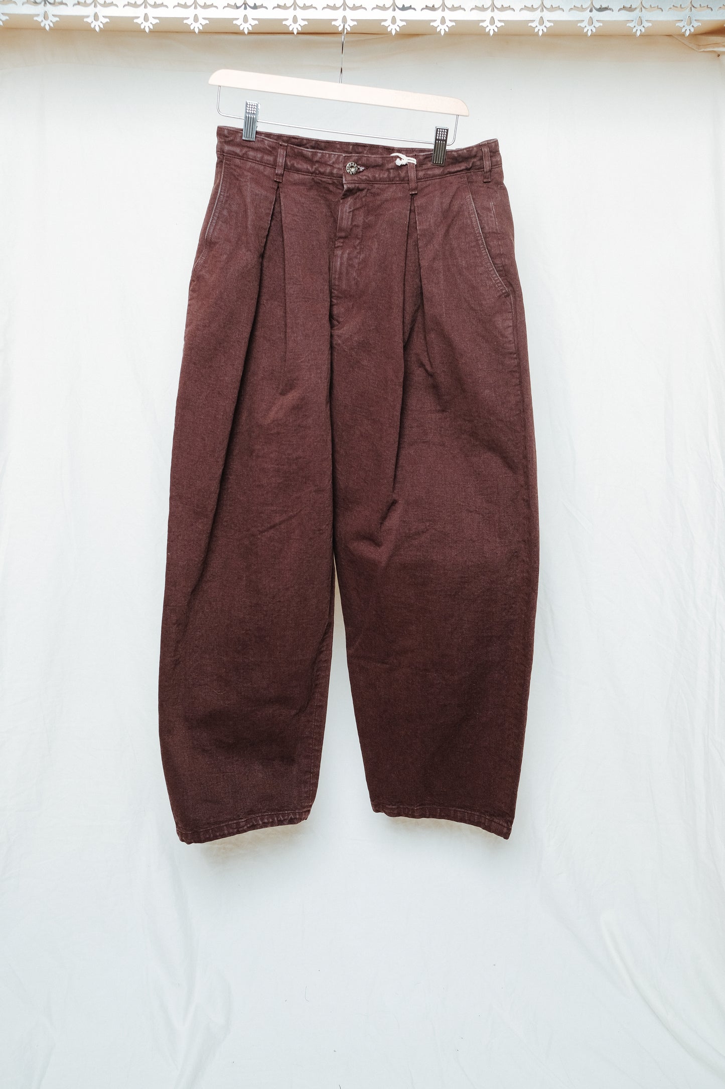 ekusy pant in purplish brown